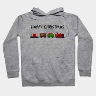 Christmas 2020 Steam Train Locomotive and Festive Wagons Hoodie